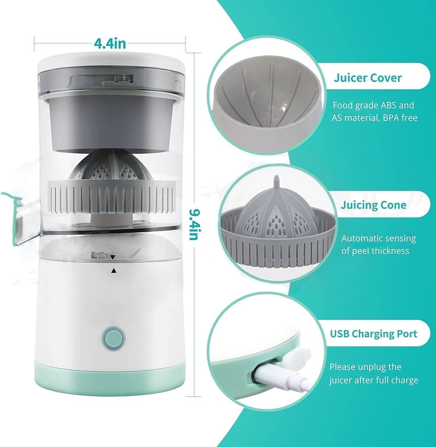 Mini Electric Citrus Juicer | 200ML Capacity | 45W
