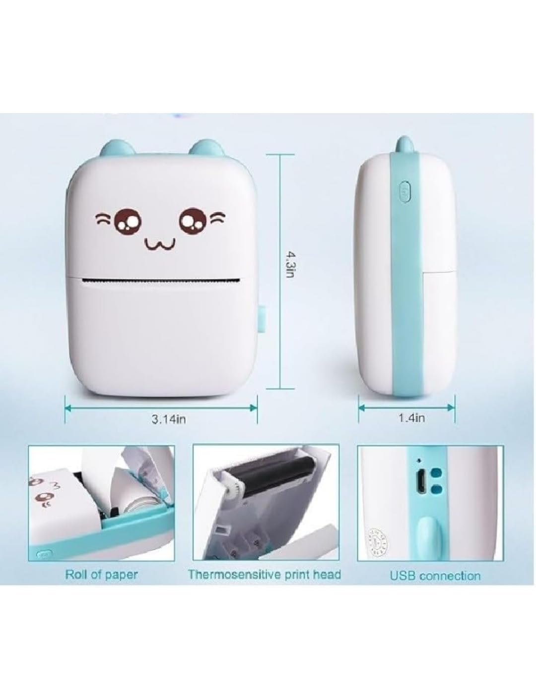 Mini Thermal Printer | Wireless Inkless Sticker & Label Printer