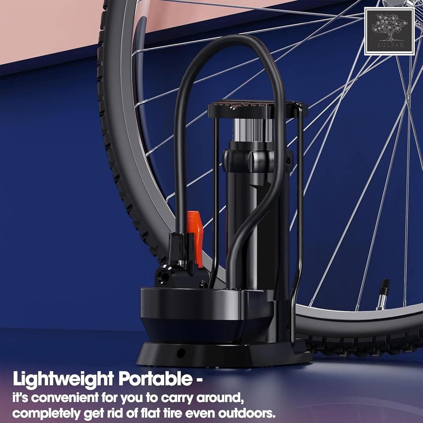 Portable High Pressure Foot Air Pump | For Bikes, Cars, Motorcycles and Sports balls
