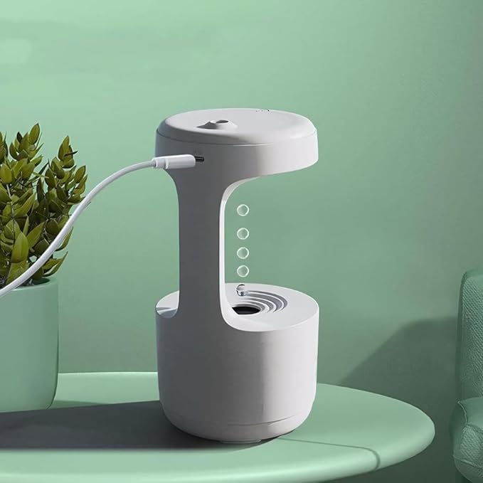 Anti-Gravity Humidifier | Reverse water drop | LED Clock Display