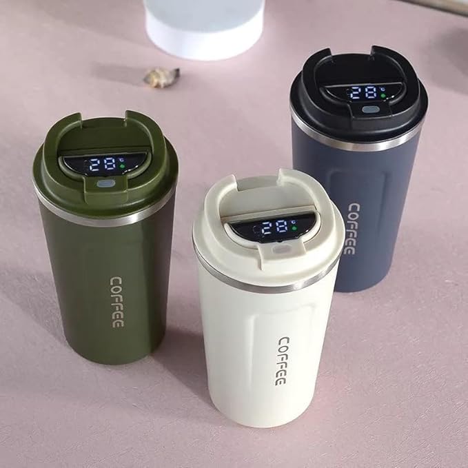 Temperature Display Sipper | 510ml |Vacuum Insulated Stainless Steel for Beverages