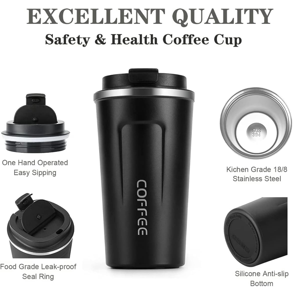 Temperature Display Sipper | 510ml |Vacuum Insulated Stainless Steel for Beverages