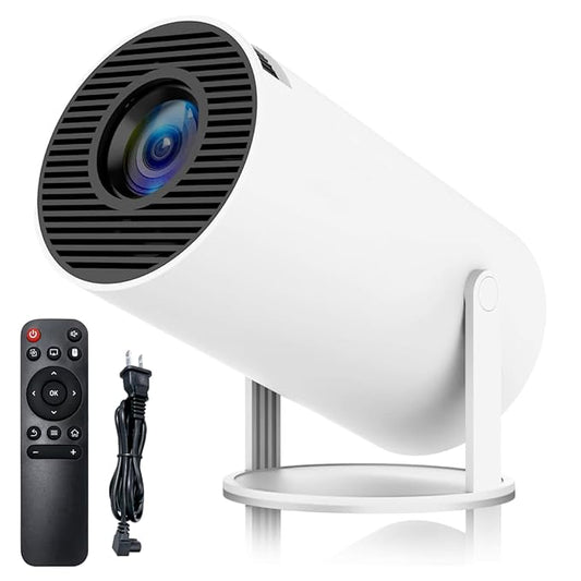 Portable Mini Projector, 4K 1080P Full HD Projector, WiFi, Android 11, Compatible with TV Stick/Windows/iOS/Android